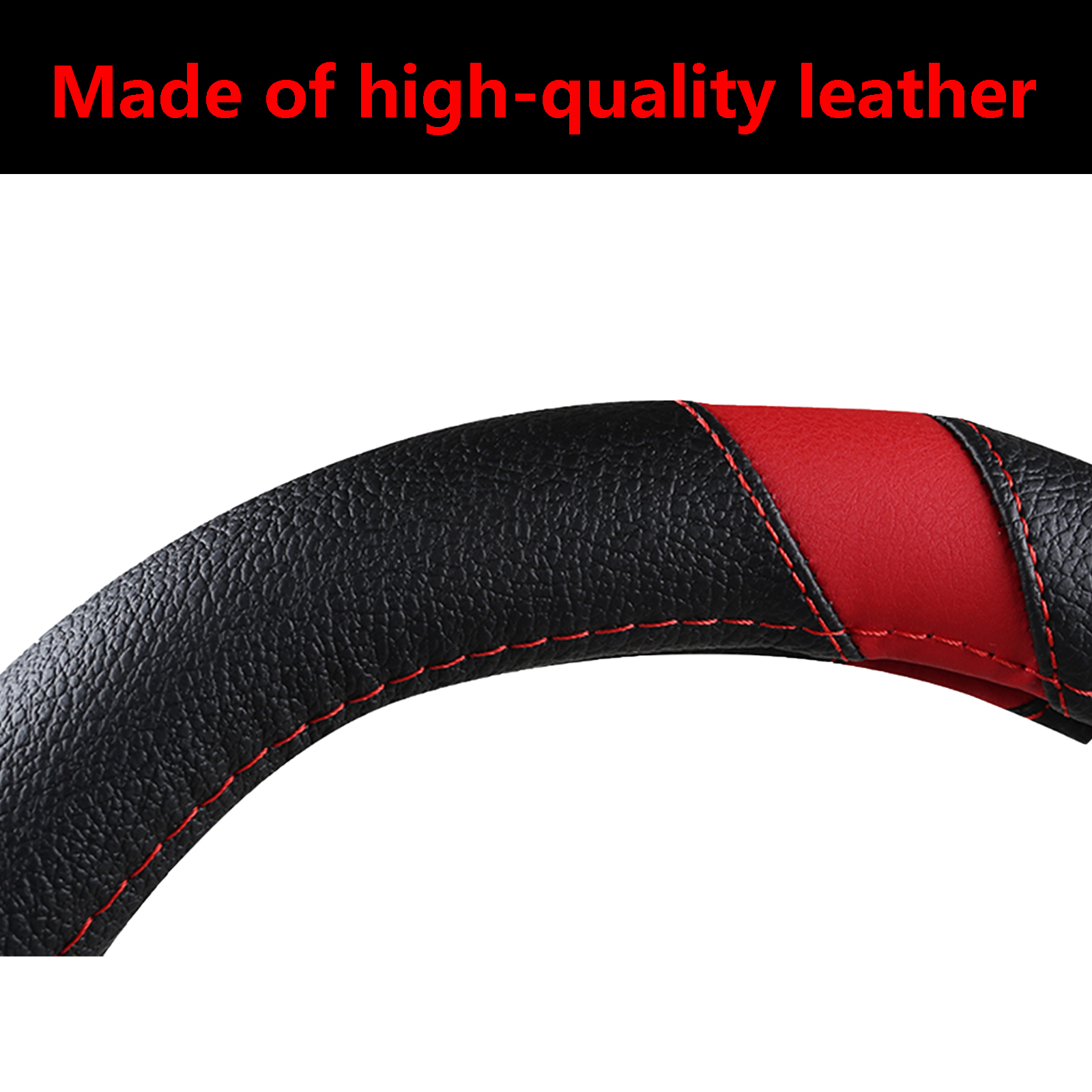 Comfortable Breathable Leather Car Steering Wheel Cover Universal Fit for All Seasons Suitable for Peugeot 4008 5008