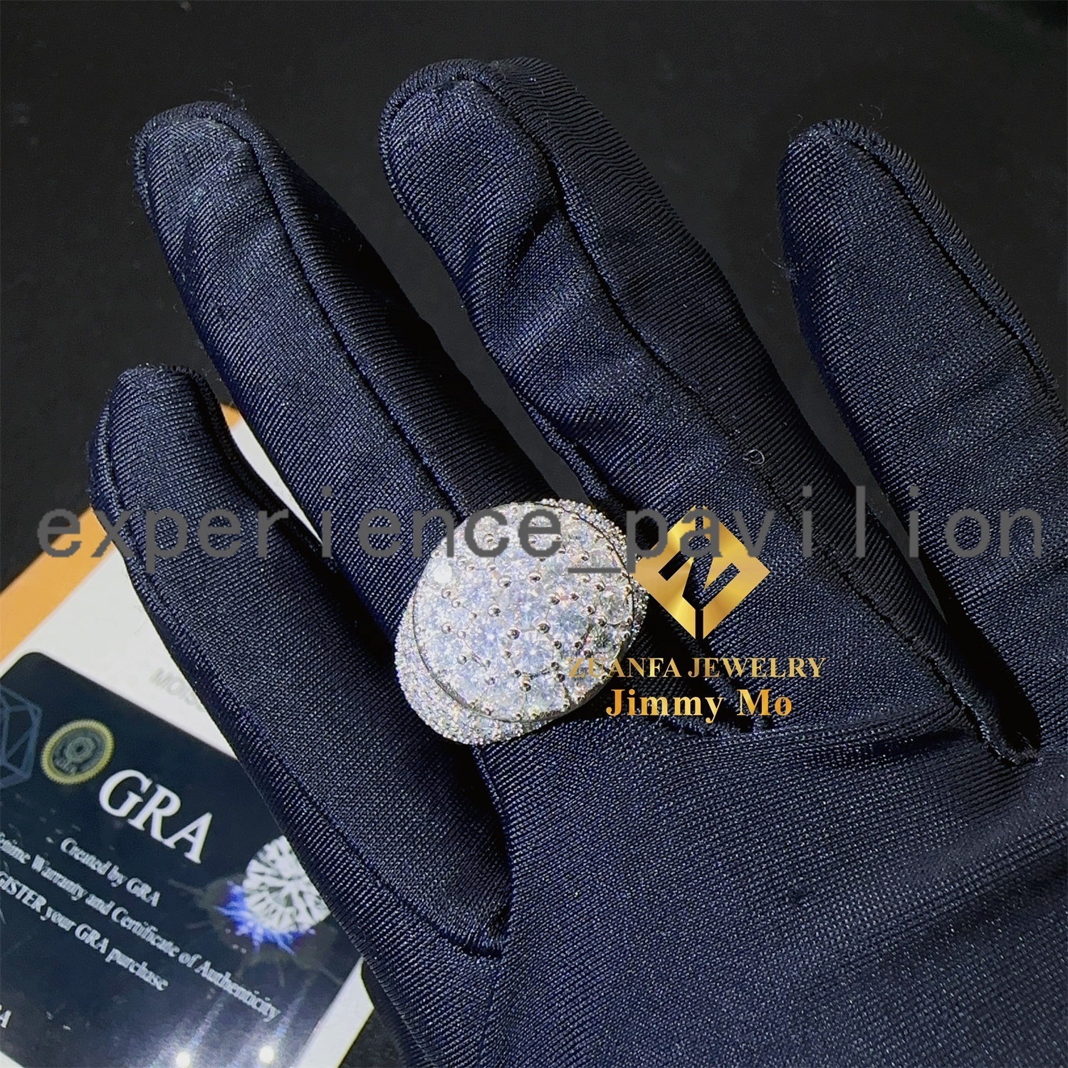 Promotion Price GRA Certificates 925 Silver Pass Diamond Tester VVS1 Moissanite Jewellery Diamond Hip Hop Iced Out Ring Man