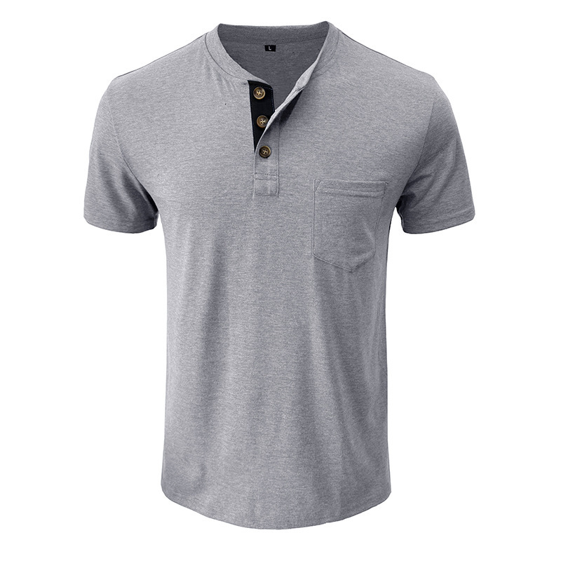 2025 Summer Short Sleeved Men's Henry T-shirt Clothing Round Neck Top Designer Clothes
