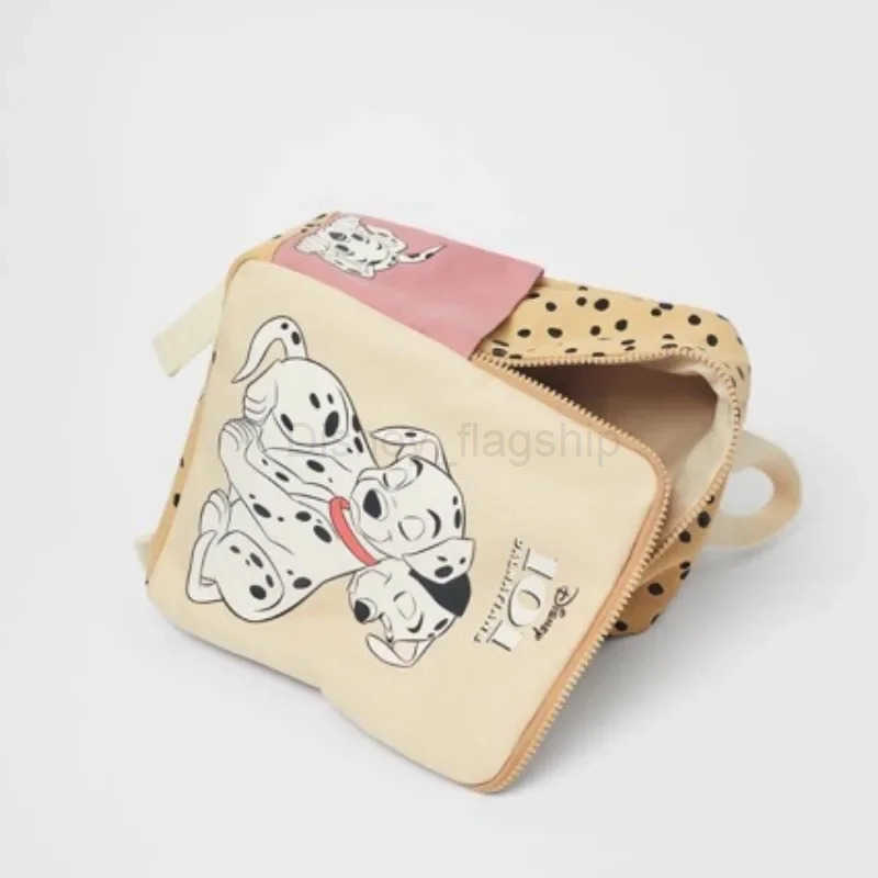 Disney 2025 New Disney Co-branded Dalmatian Backpack Childrens School Bag Student Backpack Womens Shoulder BagXJ250515