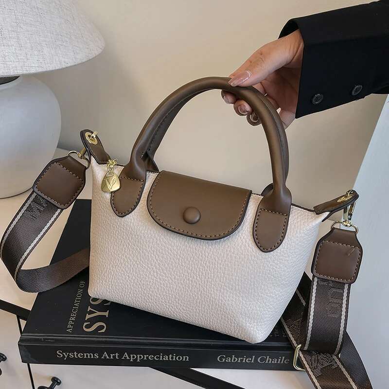 Stylish Vintage Leather Crossbody Purse - Casual Handbag With Paris Fashion Letter & Adjustable Shoulder Strap
