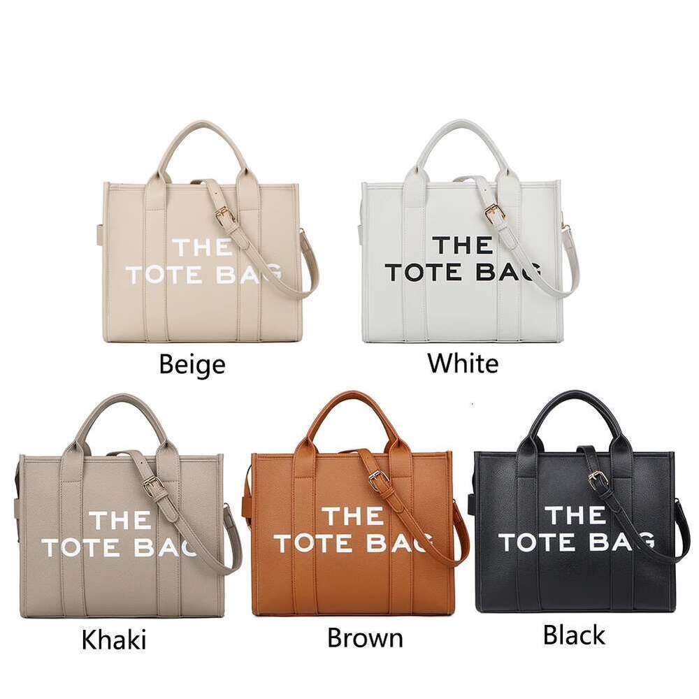Women Designer Handbag Simple PU Shoulder Fashion Letter Tote Bag Large Capacity for Outdoor Travel Work Shopping