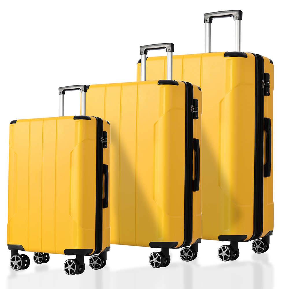 Luggage Sets 3 Piece, Expandable Hard shell ABS Suitcases with Double Spinner, Travel luggage Set with TSA Lock allows for wide luggage travel (20/24/
