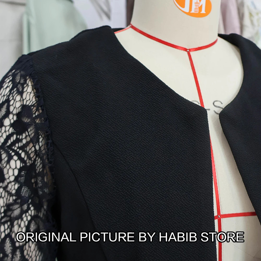 Women Solid Casual Outwear Lace Long Sleeve Jacket Y2k Spring Autumn Elegant Zipper Coat Office Wear Slim Office Coat Crop Top 250515