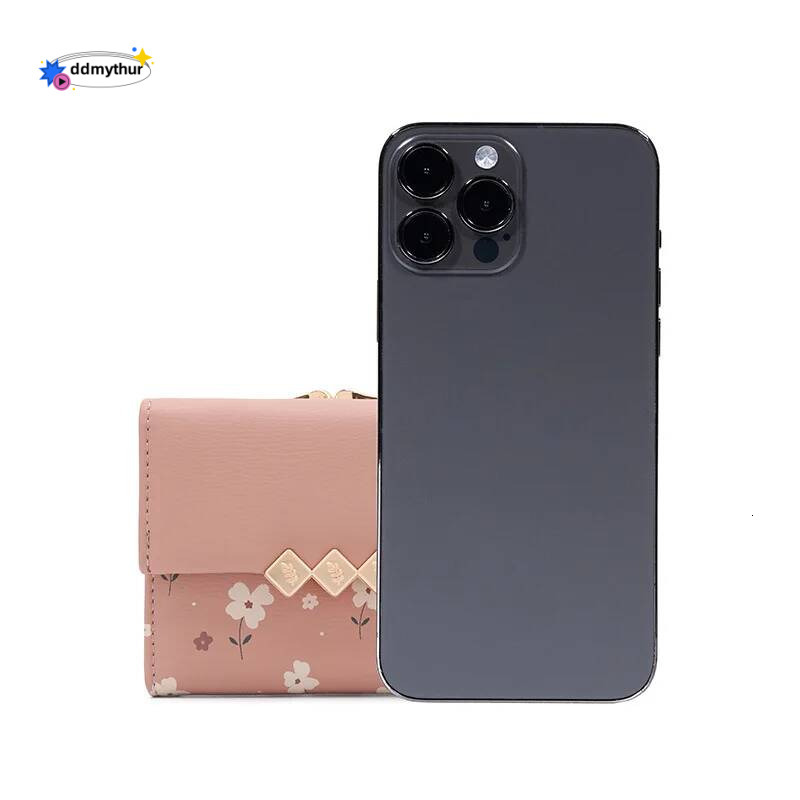 Autumn winter new women's short wallet Korean PU high texture iron frame printed small square bag simple and versatile stude ddmythur
