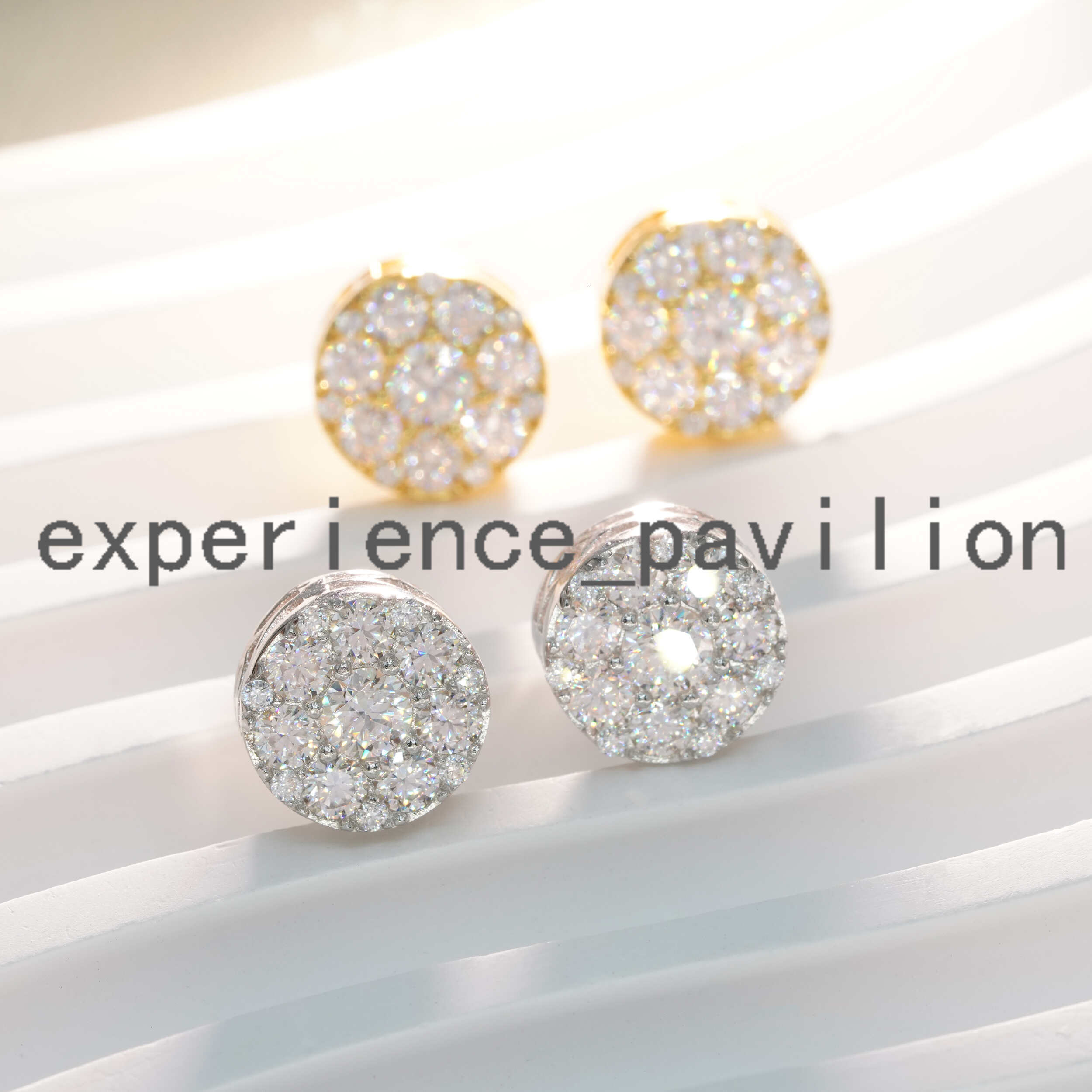 Wholesale Vvs Moissanite Diamond Earrings Unisex Silver Gold Jewelry Round Cut Ear Studs Fine Jewelry Earrings