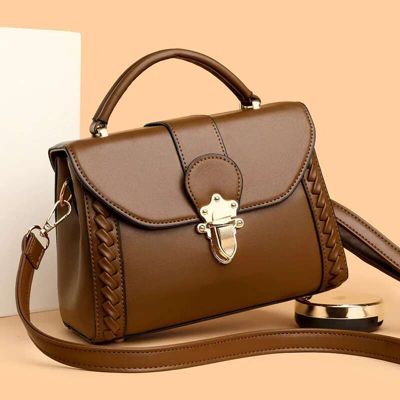 2025 New Trendy Western Style Fashion High End Soft Shoulder Simple Handheld Crossbody Women's Small Square Bag