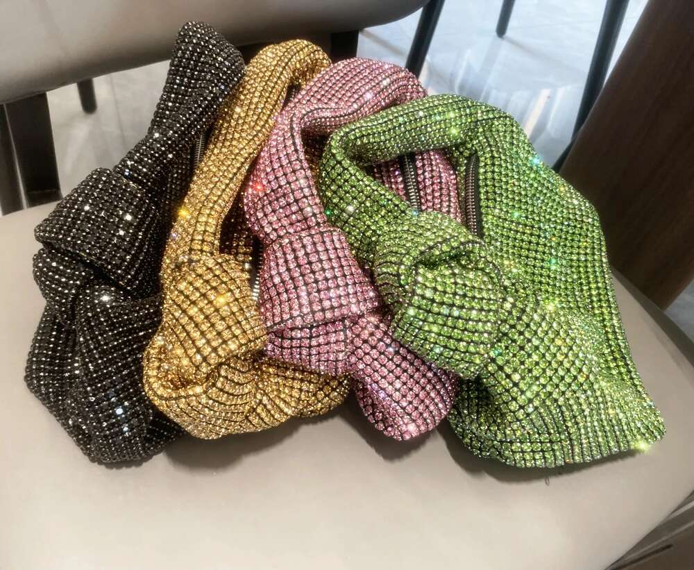 Rhinestones Evening Sier Crystal Handmade Bags For Women Purses And Handbags Designer Banquet Bag