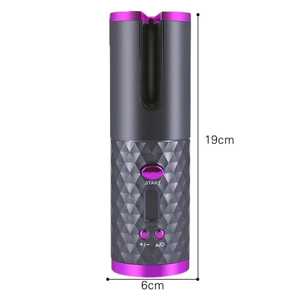 Smart Wireless Automatic Curler With LCD Display Portable Rechargeable Lazy Curling Iron For Home Travel Hair Styling Tool