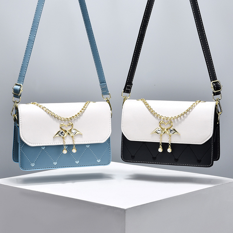 Bag 2025 new stylish women's single shoulder diagonal cross simple and high-end chain small square bag for women