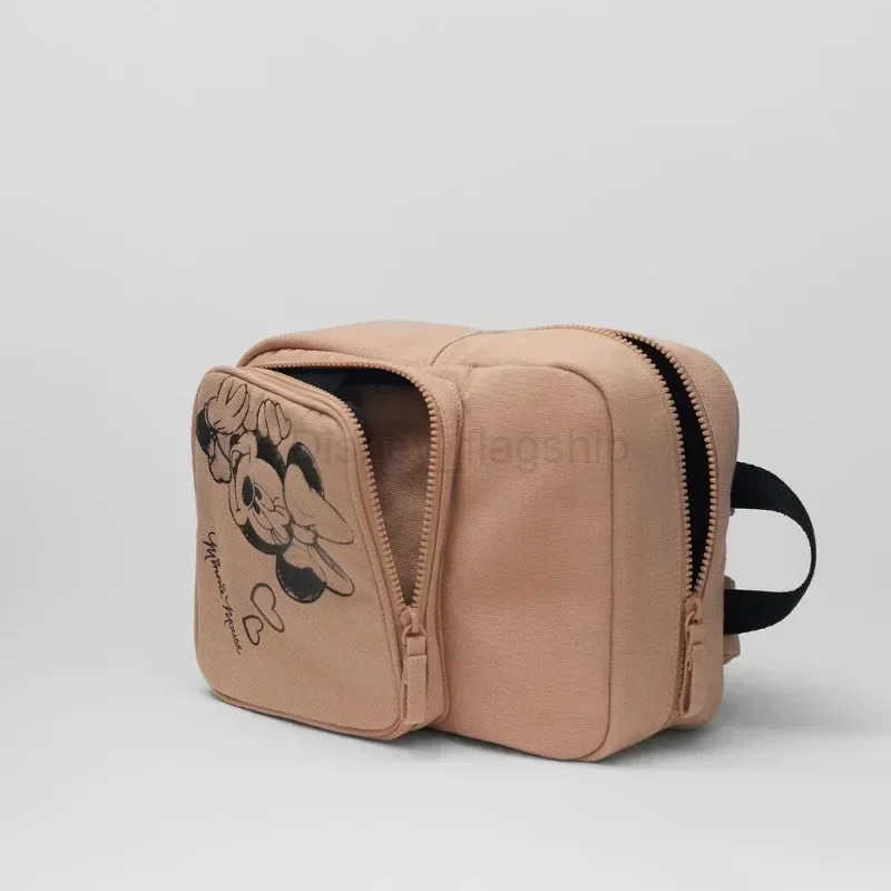 Disney 2025 New Disneys New Minnie Mouse Canvas Childrens Bag Baby Backpack Lightweight Kindergarten BackpackXJ250515