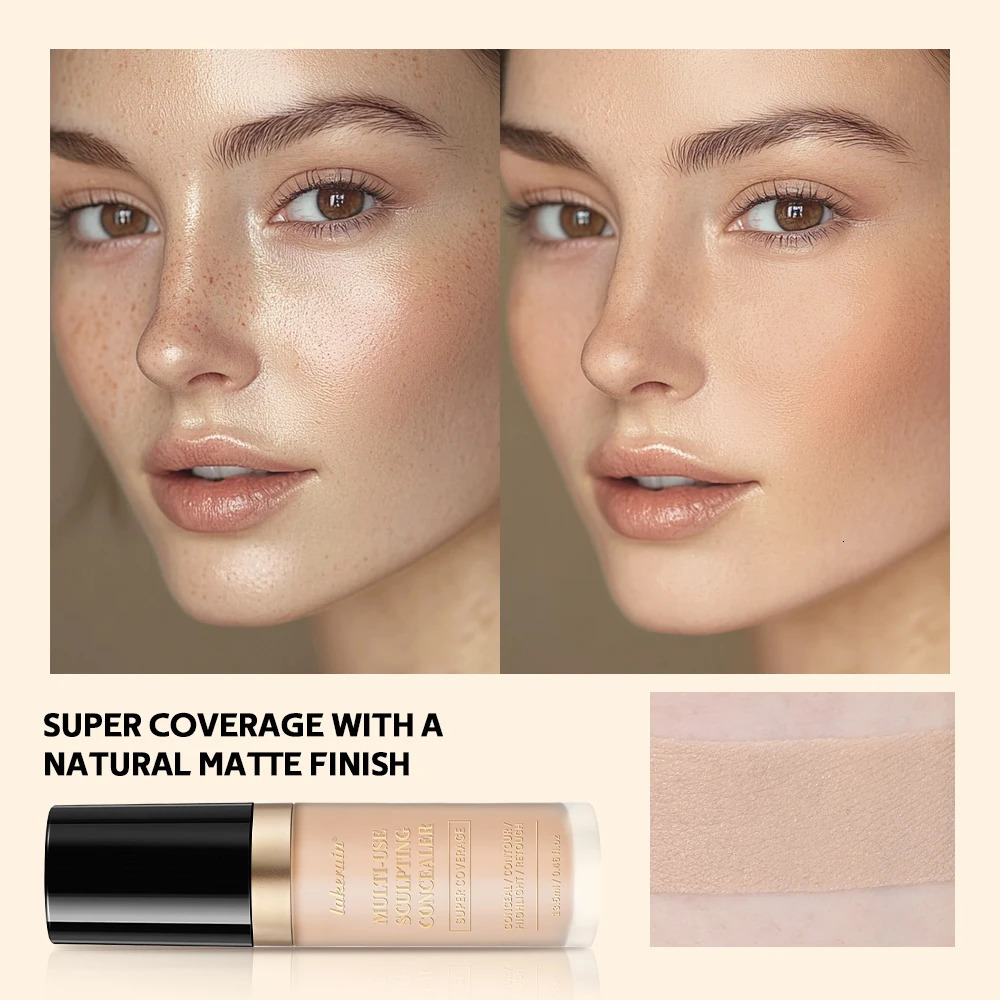 Super Coverage Concealer Multi-Use Cream Oil Free Long Lasting Hydrating Cover Contour Highlight and Retouch Face Makeup 250512
