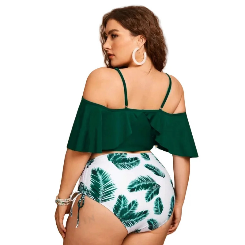 2025 Women Push Up Bikinis Set Swimwear Plus Size High Waist Swimsuit Larges Big Plussize Swimming Suits Bathing Beachwear 250515