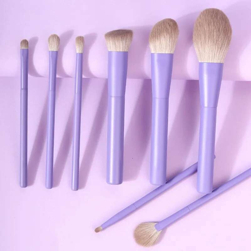 Pink Makeup Brushes Set Synthetic Hair Vegan 8 Pcs Foundation Eye Shadows Blending Powder Make Up Brush Kit Tool