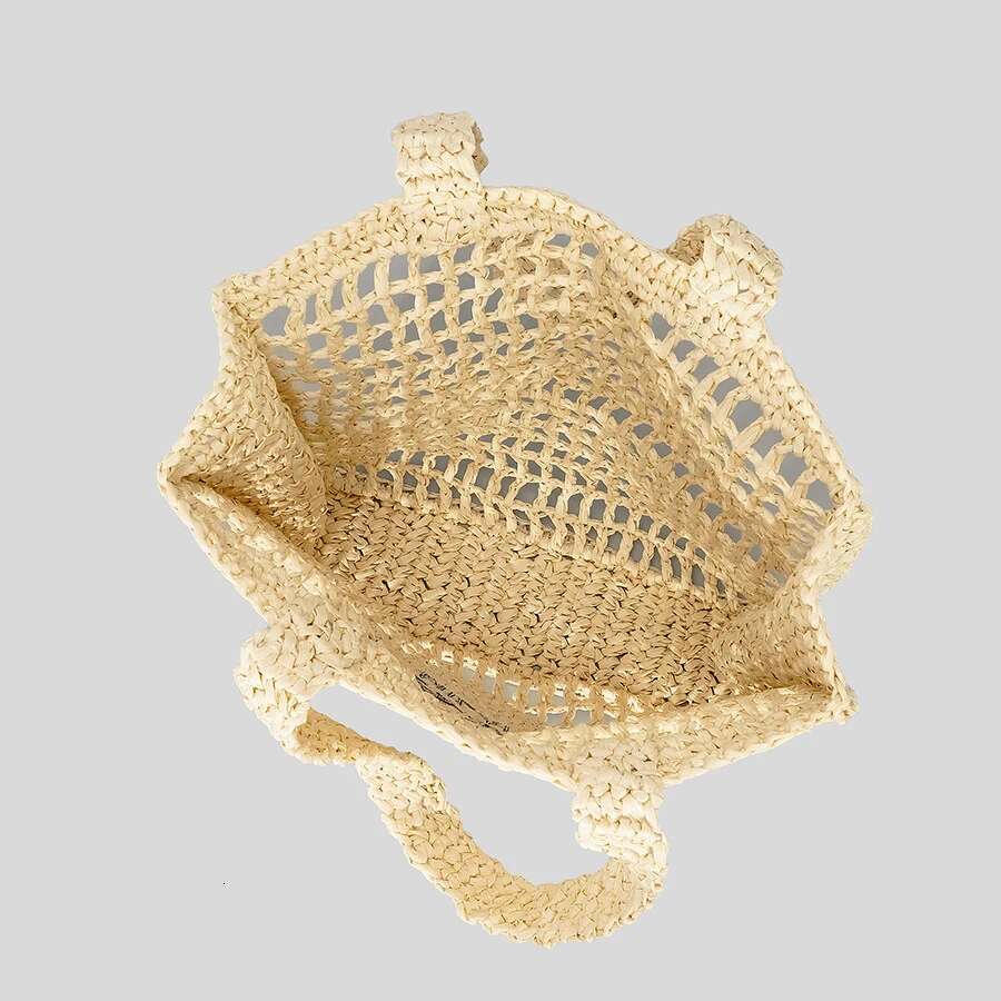 Fashion Hollow Out Straw Women Shoulder Bags Designer Letters Weave Lady Handbag Casual Handmade Summer Beach Large Tote Bag