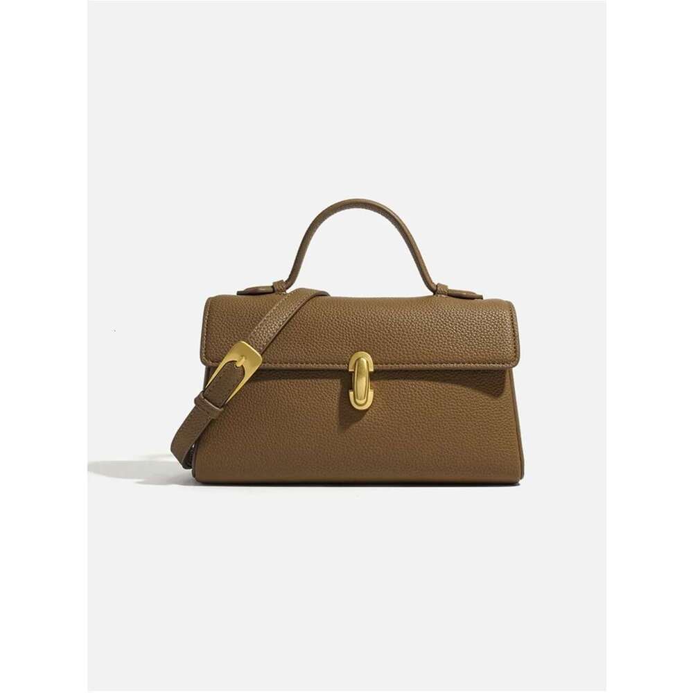 All-Match Exquisite Magnetic Square Casual Messenger Commuter Simple Soft Leather Purses Clemence Personalized Crossbody Bags