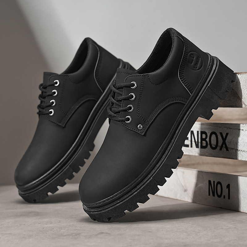Spring New British Style Work Clothes Men S Casual Leather Fashion Trend Thick Casual Shoes Soled Single Shoes Ddmysaturn