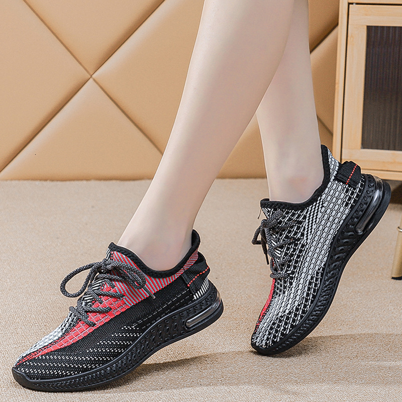 New Spring Summer Casual Mesh Women S Flying Woven With Soft Soles High End Single Shoes Breathable Running Sports Casual Shoes Shoes Ddmysaturn