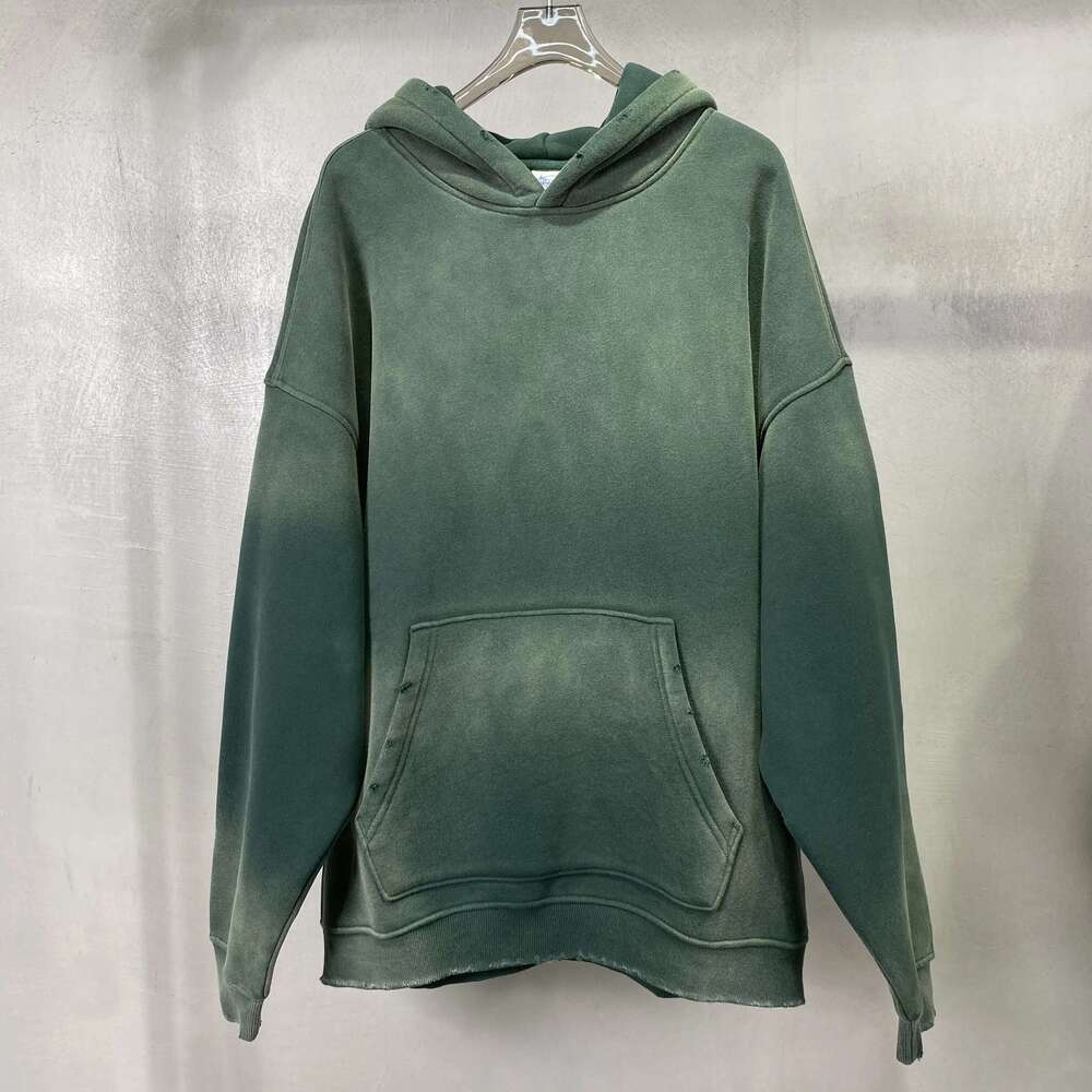 Solid Color Blanks Plus Fleece Thicken Spray-Dyed Aged Hoodie Designer
