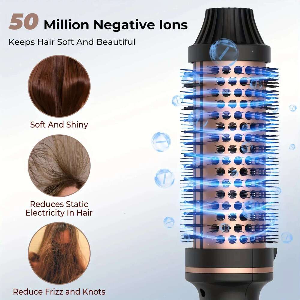 3IN1 Curling Iron Double PTC Heated Hair Straightening Comb 32/38mm Thermal Volumizing Hot Brush Ceramic Ionic Curler