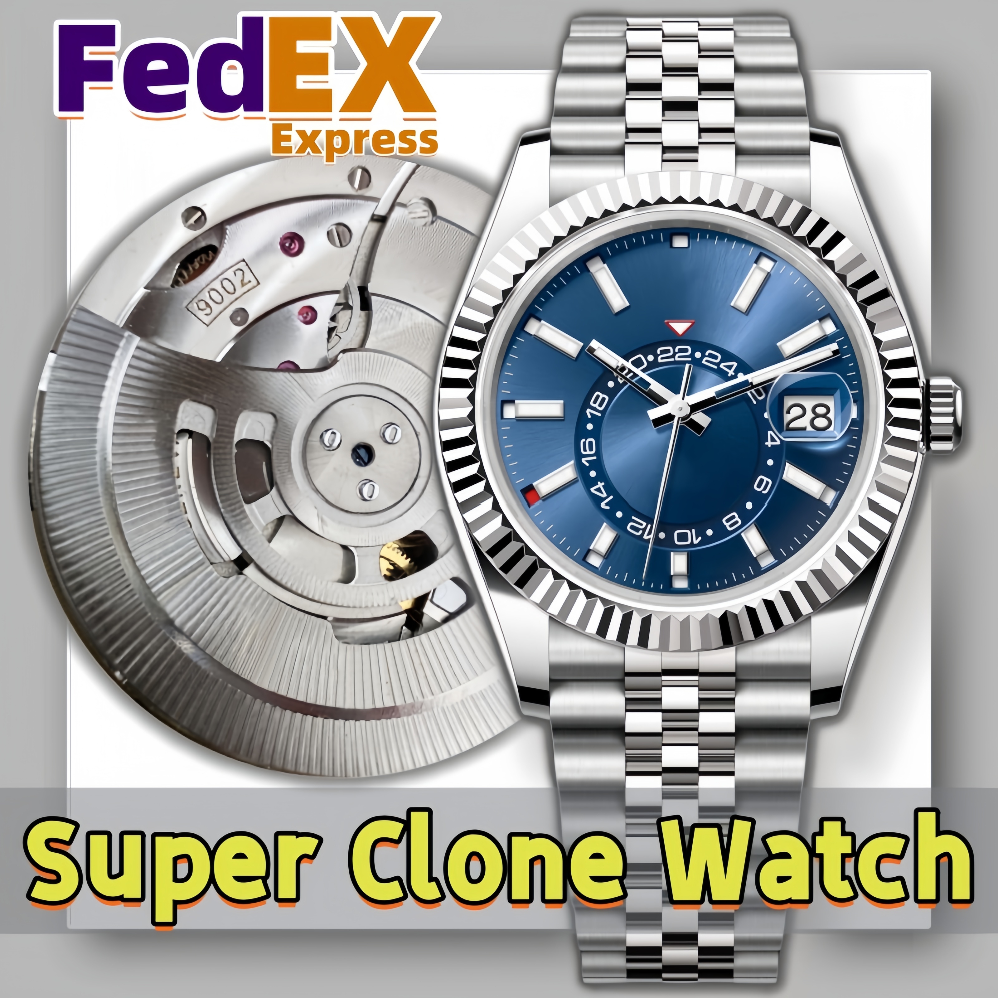 Watches Men Designer Watch N00b Factory 9002 movement High Quality Full function SKY--Dweller Sapphire glass Noctilucent Waterproof 72H Power Reserve Luxury watch