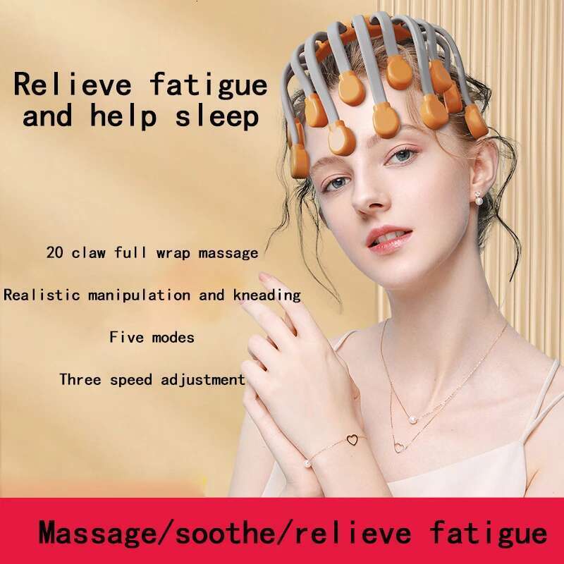 New Upgraded Smart Tms Vibration Relax Scalp Massage hine Relieves Fatigue Head Massager