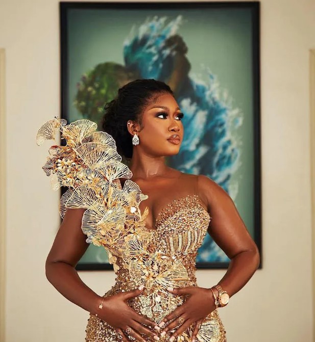 2025 Gold Plus Size Aso Ebi Prom Dresses For Black Women Evening Gowns Sequined Lace Mermaid Sexy Side Split Birthday Party Dress Reception Engagement