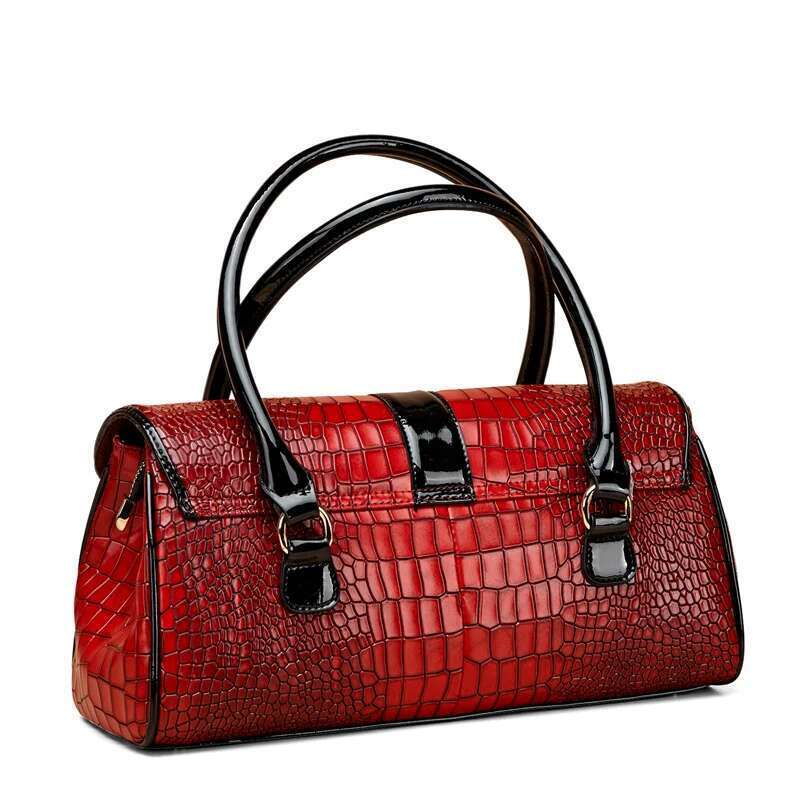 Aidrani Fashion Light Cowhide Women's Handbag With Large Capacity Red Casual Versatile One Shoulder Crossbody Stick Bag