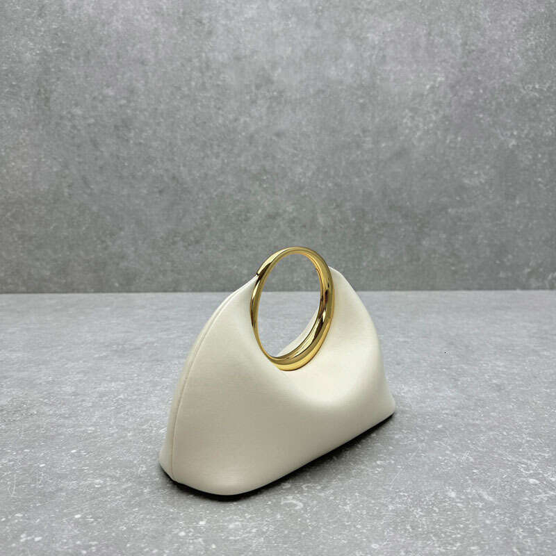 Women's Bags Designer French Niche Circular Handle Handbag Fashionable Women's Banquet Bag Sheepskin