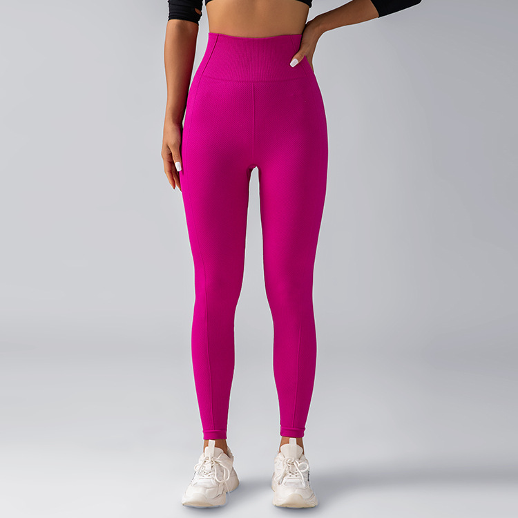 Seamless European and American fitness pants for women high quality hip-lifting tight stretch sports trousers peach hip high waist yoga pants