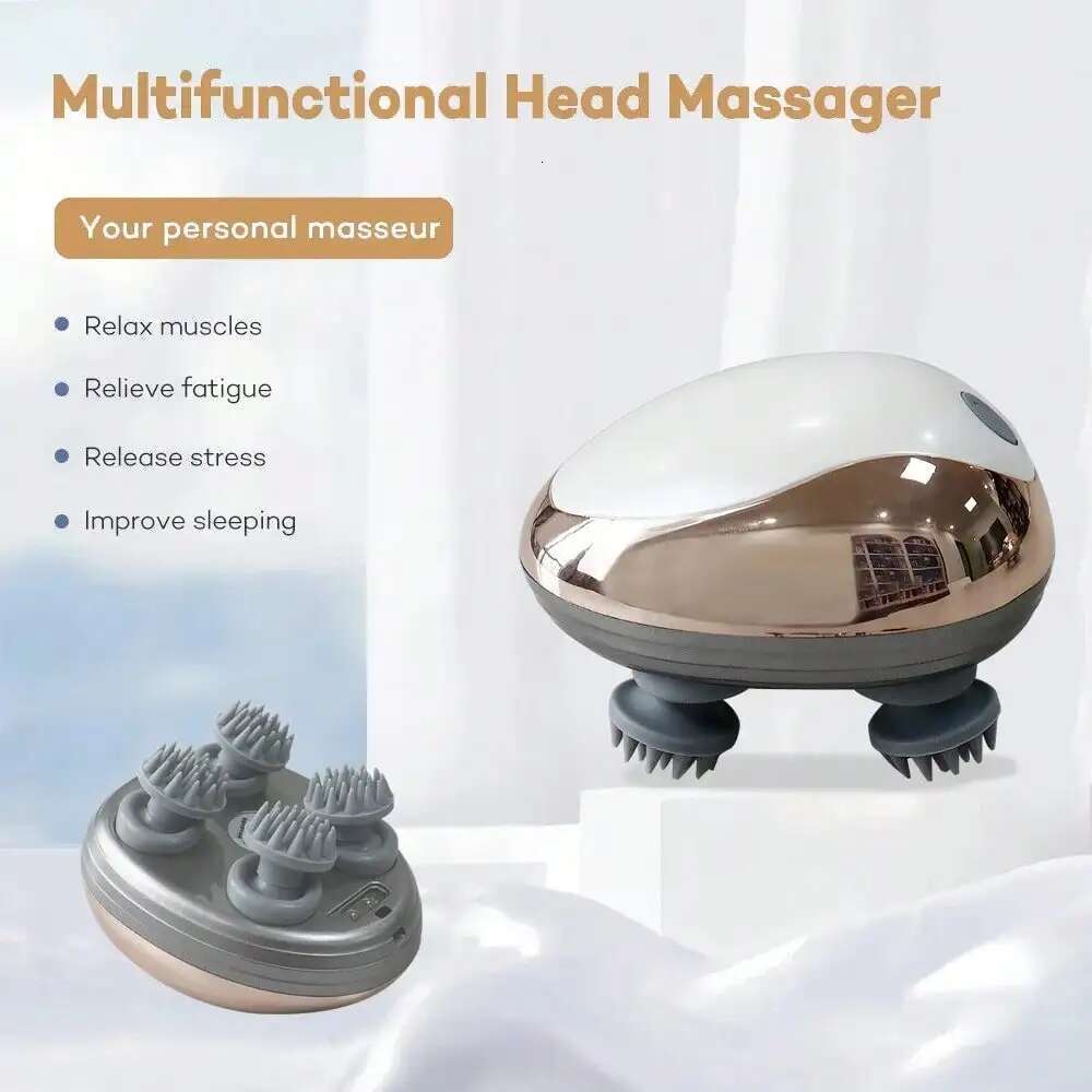 Scalp Mini Octopus Claw Hand Charging Multi-Function Kneading Vibration Head Massager