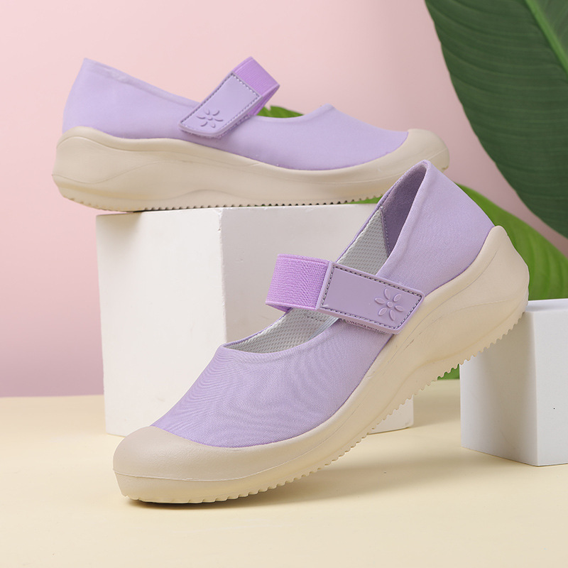Large Size Women S With Velcro One Foot Casual Shoes Breathable Lightweight Soft Soled Casual For Summer Mom S Shoes Ddmysaturn