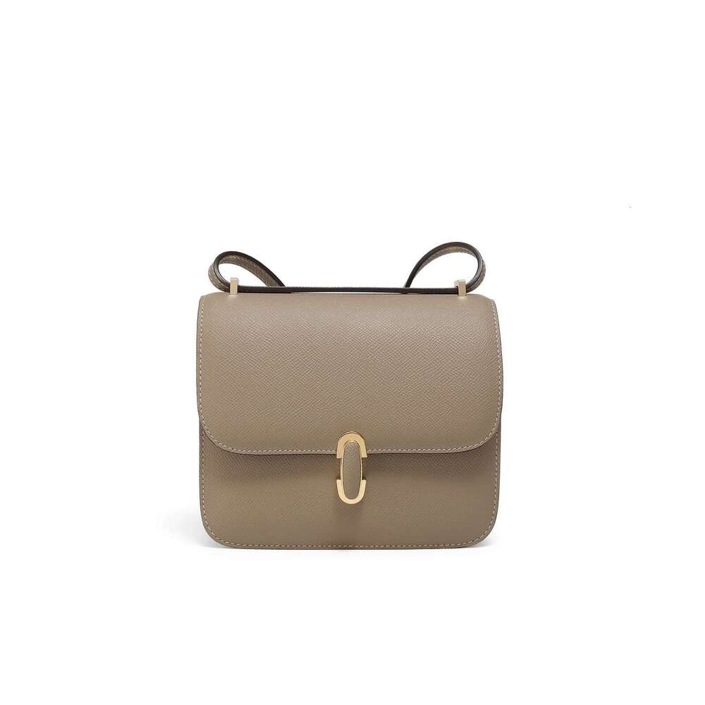 ITAMOOD Simplicity Genuine Leather Women's Small Square Retro Satchel Shoulder Bag For Daily Commuting Use