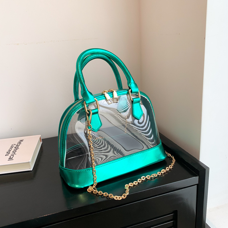 Fashionable Transparent New Free Delivery Designer Bag Shell Luxury Bag Spring/summer 2025 New Crossbody PVC Chain Trendy Shoulder Bag
