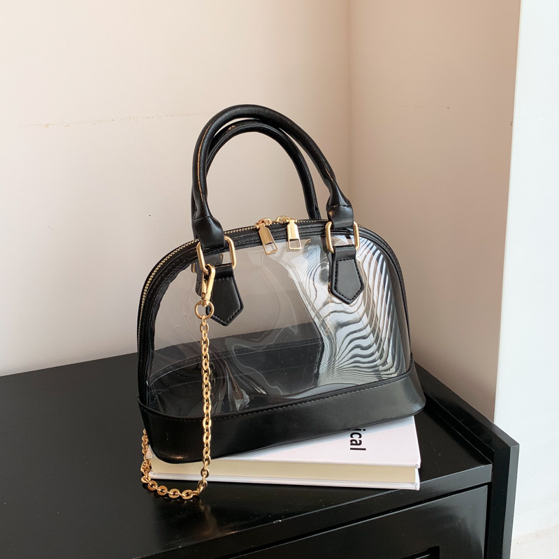 Fashionable Transparent New Free Delivery Designer Bag Shell Luxury Bag Spring/summer 2025 New Crossbody PVC Chain Trendy Shoulder Bag