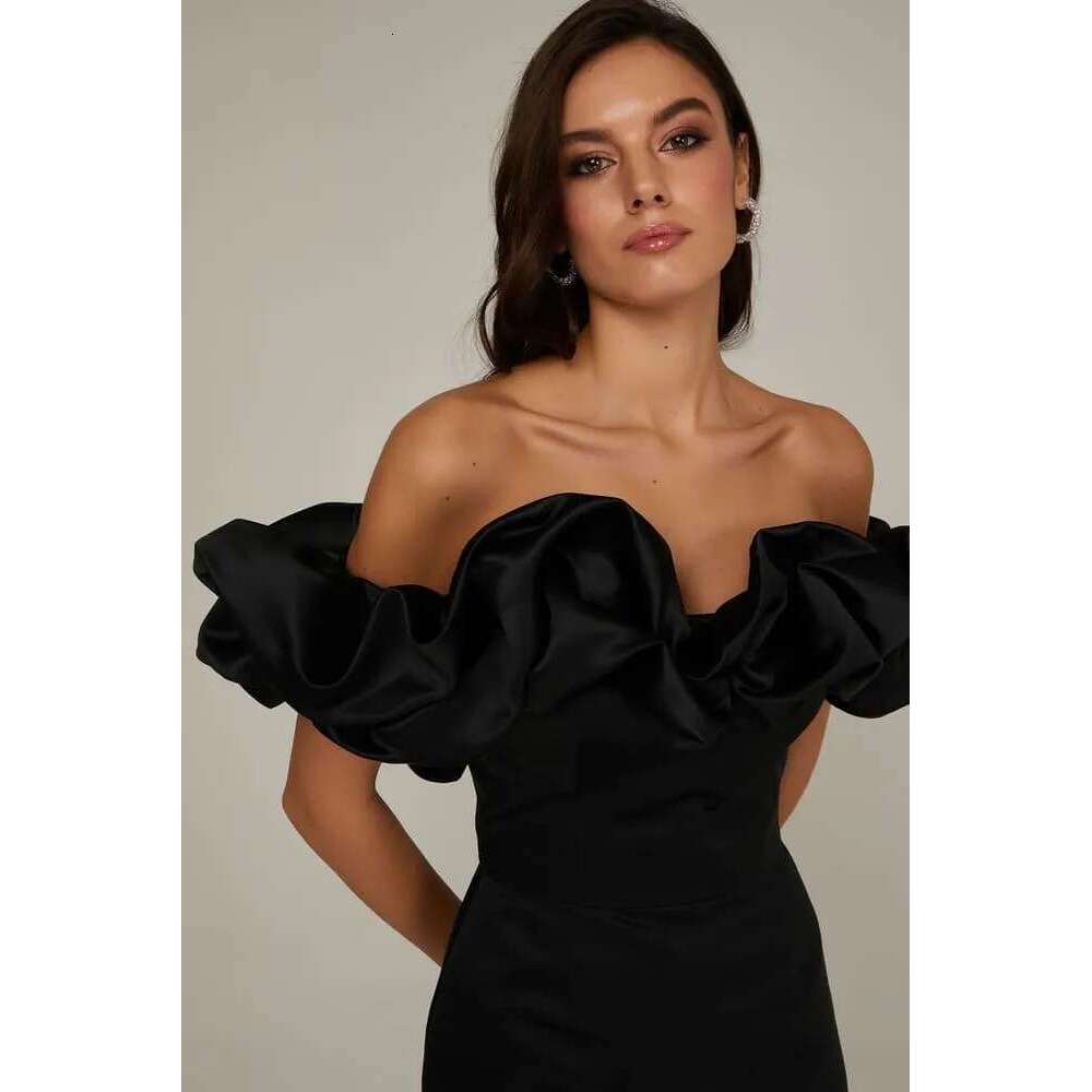 White Dress Maxi Dress 2024 Summer Celebrity Women's With Ruffle Edge Sexy Oblique Shoulder High End Elegance Dress KQ