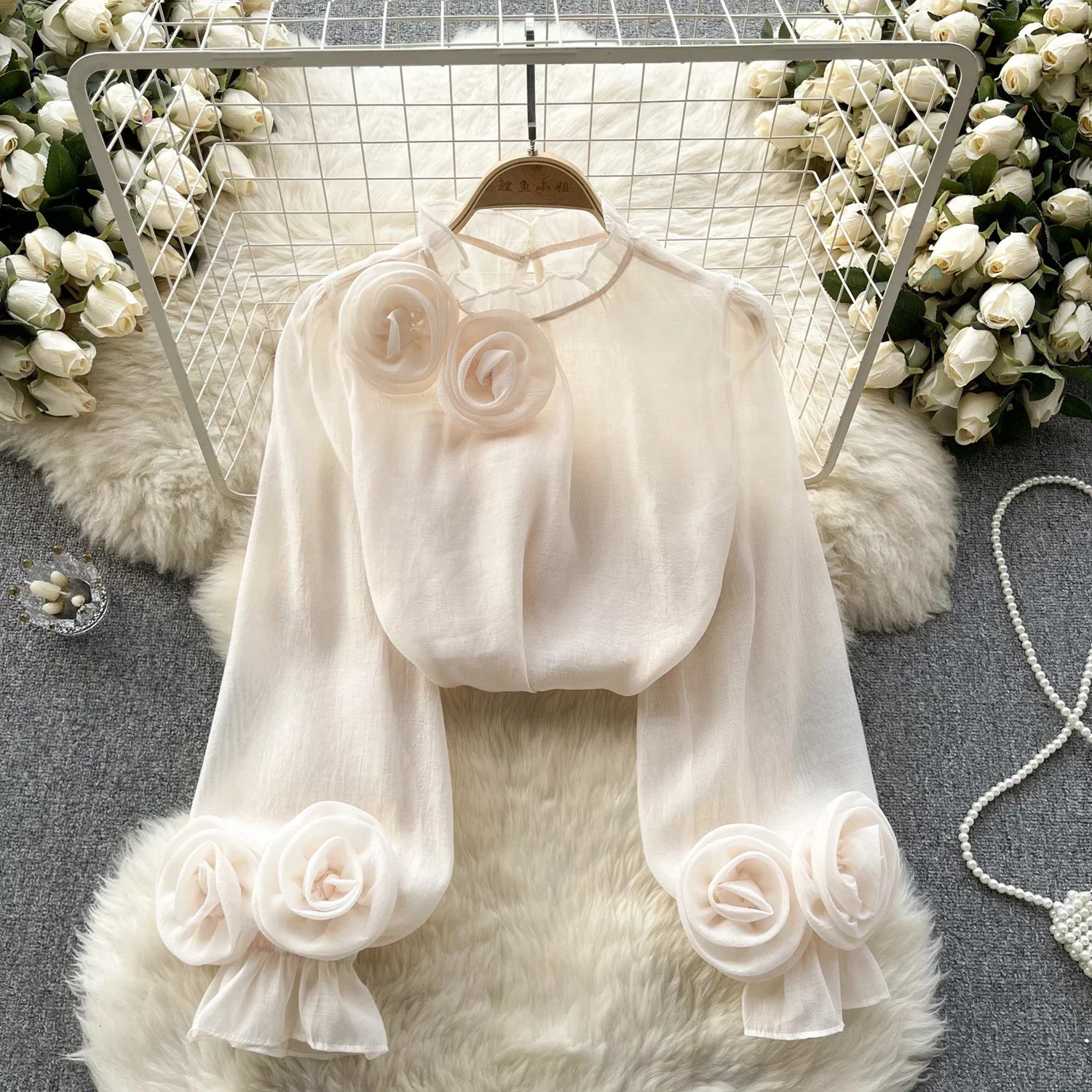 Womens Lantern Sleeve Ruffle Chiffon Blouse Summer Fashion Slim Loose Vacation Ladies Y2K Casual Chic Tops 250515