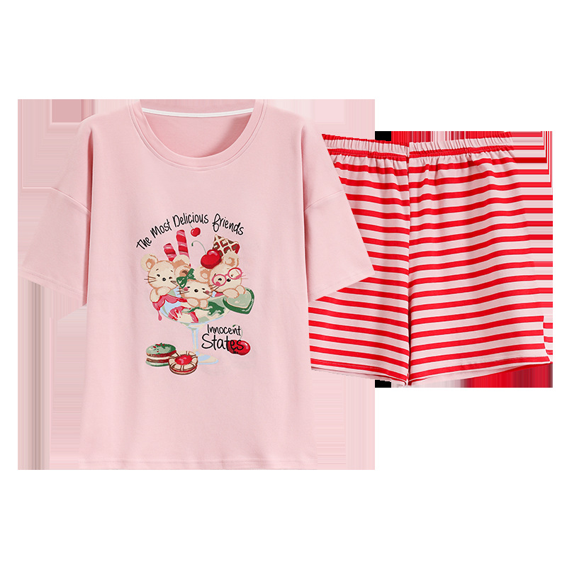 B880-Cotton silk nightdress women spring autumn summer thin pajamas Korean style sweet girl home outer