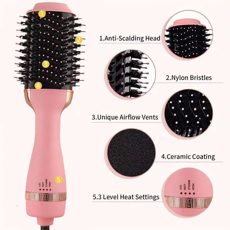 Hair dryer, negative ion curling, dry and wet dual-purpose straight curler, hot air comb, Christmas Day style
