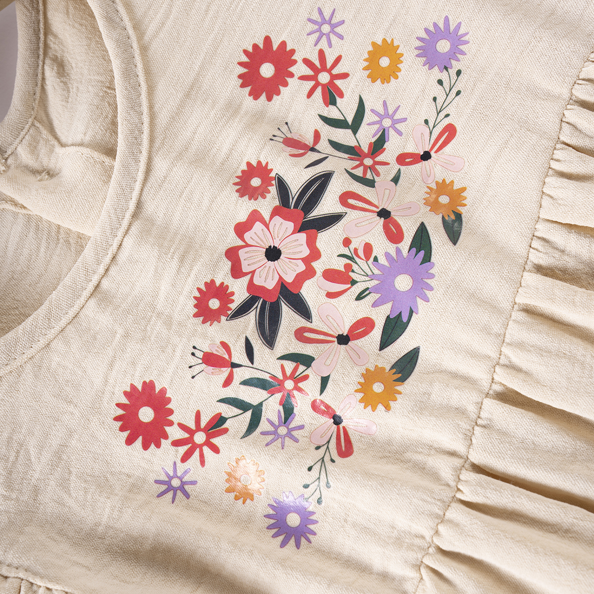 Summer Baby Girl Casual Printed Dresses, Baby Clothes Butterfly Sleeve Sweetheart Dresses Simple and Versatile for Daily Wear and Outings SY087