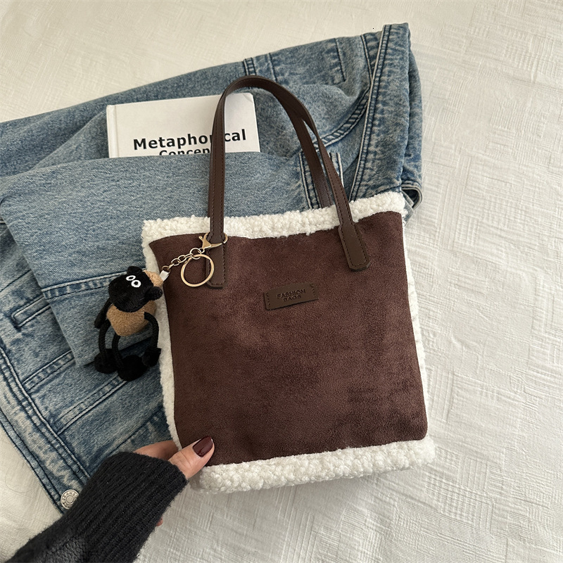 Free Delivery Designer Bag Suede Small Women 2025 New Fashionable Fur Tote For Autumn Winter Work And Commuting Luxury Bag
