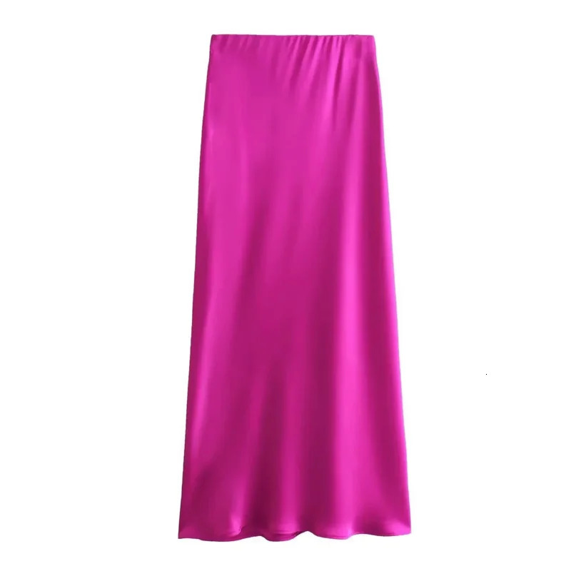 ASDS summer chic fashion multi color satin texture slim fit drawstring midi dress retro elastic waist WOMENS dress Mujer 250514