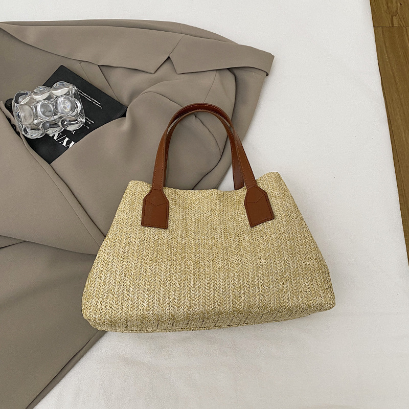 Fashion Luxury Bag New Free Delivery Designer Bag Straw 2025 Spring/summer New Style Fashionable Western Shoulder Crossbody Simple Leisure Small Squar
