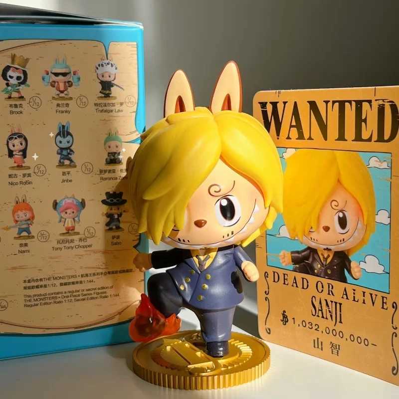 The MonstersOne Piece Handheld Blind Box Labubu Surprise Gift cartoon Exquisite Desktop Model Ornament Mystery Box Toys W250515