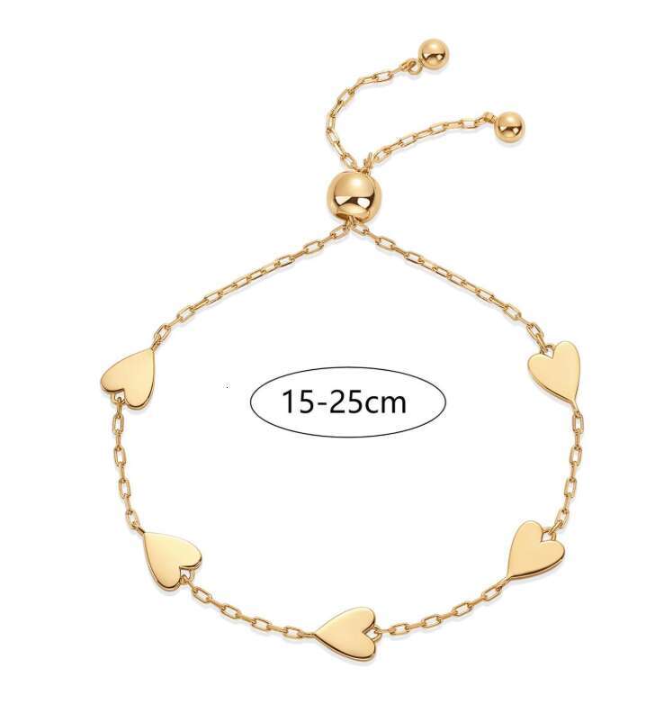 DHCollections Gold Plated Waterproof Stainless Steel Exquisite Hollow Heart shaped Friendship Couple Bracelet