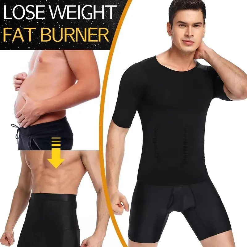 Man Body Shaper Tummy Control Compression Loss Pants Reducer Panties Belly Slimming Shapewear Abdomen Seamless Belly Girdle Briefs Weight Fitness Pant
