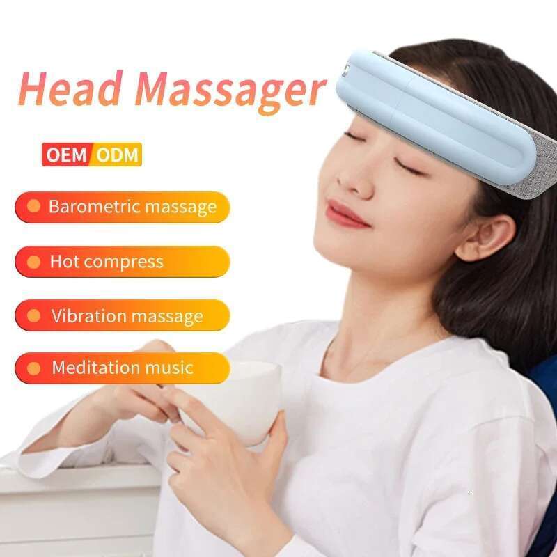 Head Massager Electric Insomnia Release Headache Migraine Stress Relief Sleep Aid Improve Sleeping Therapy hine