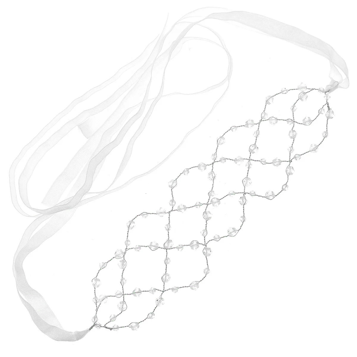 Delicate Pearl Hair Net for Women Handmade Hair Band Headband Girls Jewelry Accessories Wedding Birthday Queen Tiara 250509
