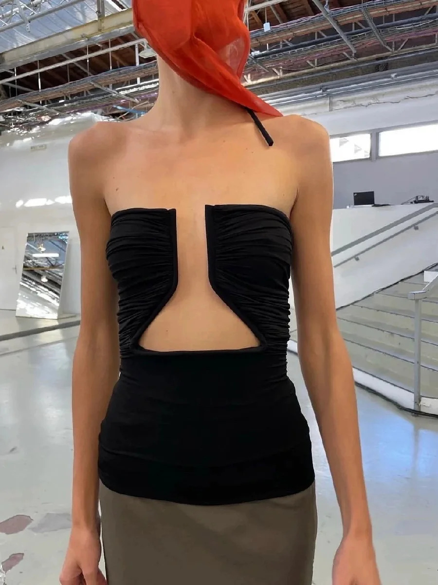 traf womens summer tube top vest cotton stretch corset sexy ladies tops shirts y2k clothes fashion tshirts bra 250515