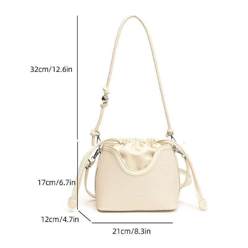 2024 New PU Solid Color Bucket Fashion Casual Crossbody Single Shoulder Bag Good Quality Popular Style